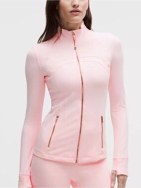 lululemon athletica Pale Pink Fitted Zip Jacket